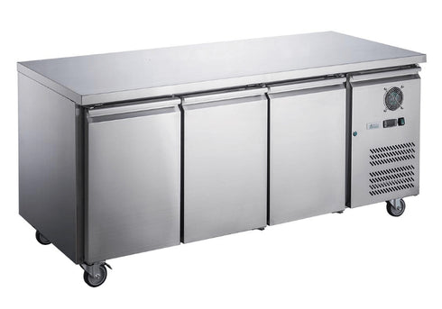 FED-X S/S Three Door Bench Freezer - XUB7F18S3V